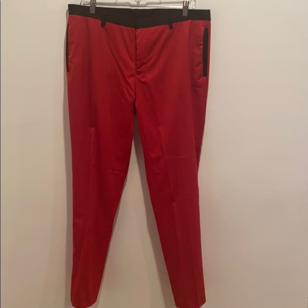 Men's ASOS  red super skinny 34x30 dress pants
